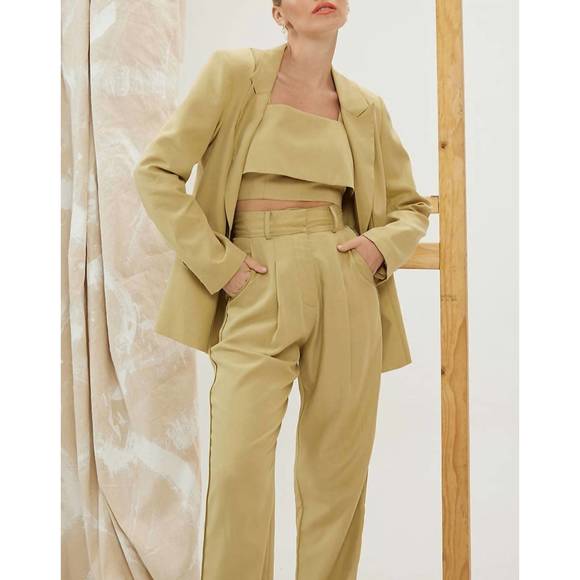 NEW MON RENN leone pant in pistachio - Picture 3 of 3